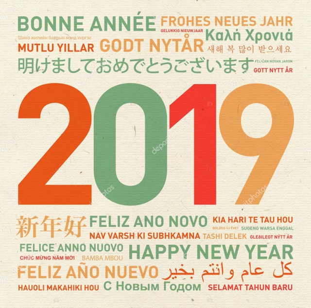 Happy new year card from the world
